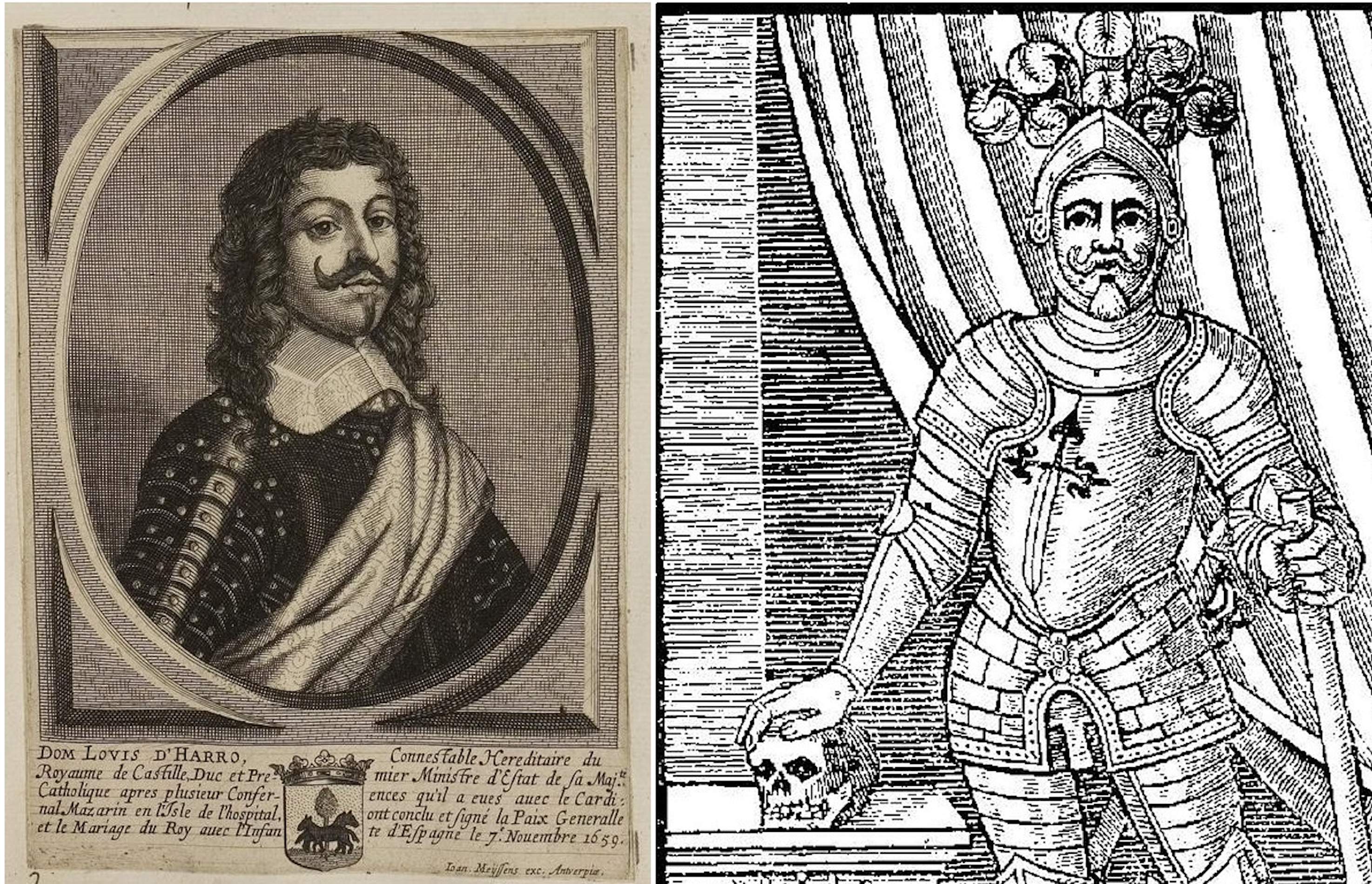 Luis de Haro primer ministro hispanic y Los Velez virrey hispanic. Fuente Biblioteca Digital Hispànica