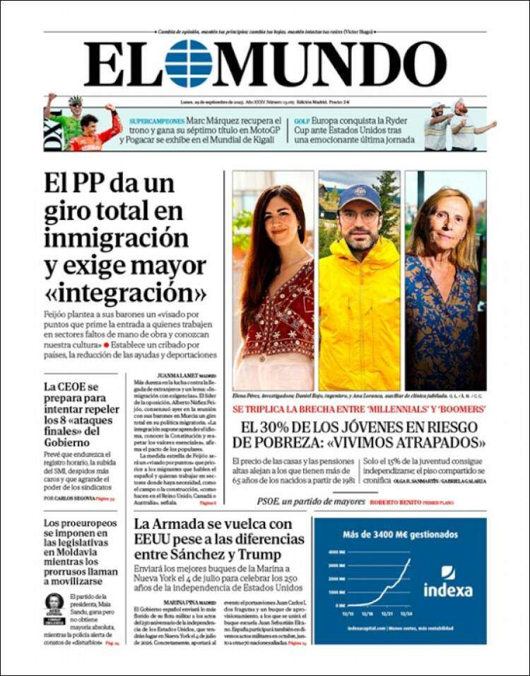 Portada 'El Mundo'