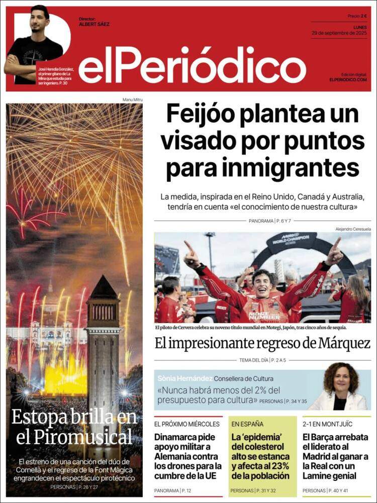 Portada 'El Periódico'