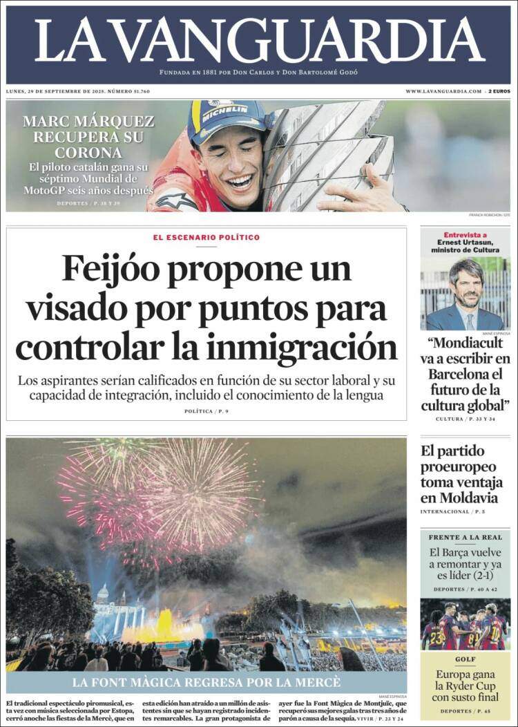 Portada 'La Vanguardia'