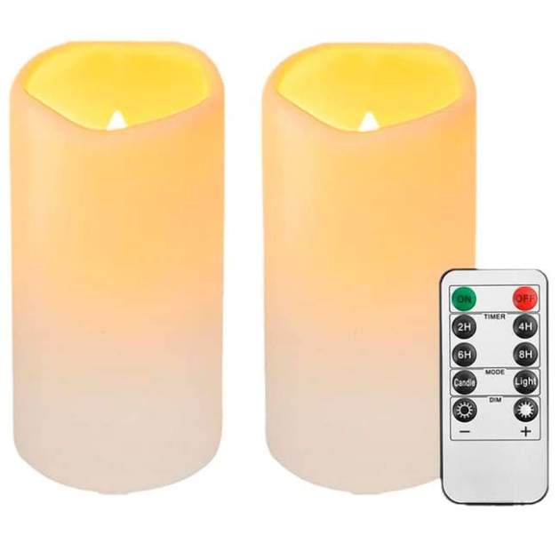 Espelmes|Veles LED impermeables amb comandament a distància de 10 teclas1