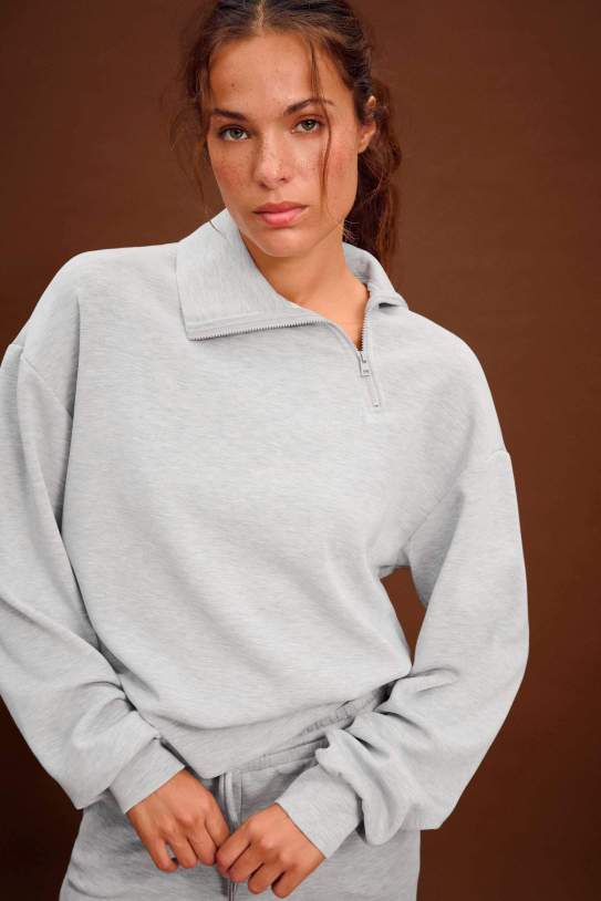 Sudadera cremallera lateral tacto suave1