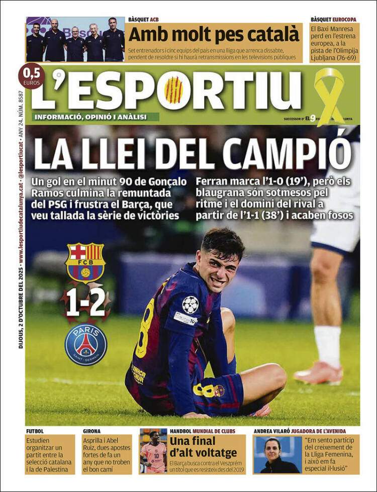 L'Esportiu Portada 02 10 2025