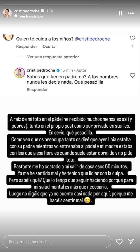 La resposta de Cristina Pedroche / Instagram