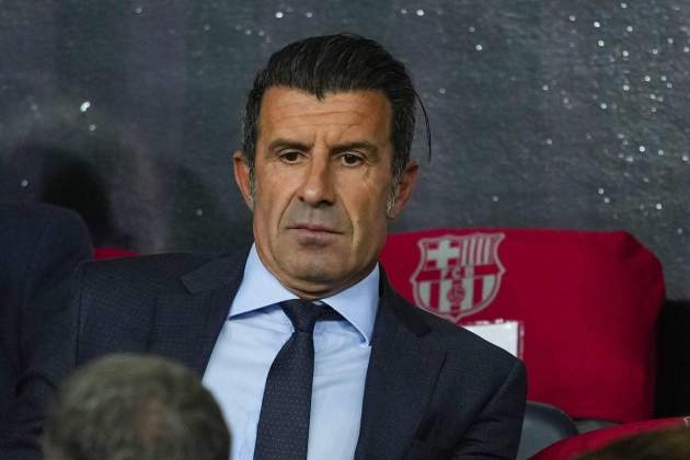 Luís Figo palco Montjuïc Luís Figo palco Montjuïc