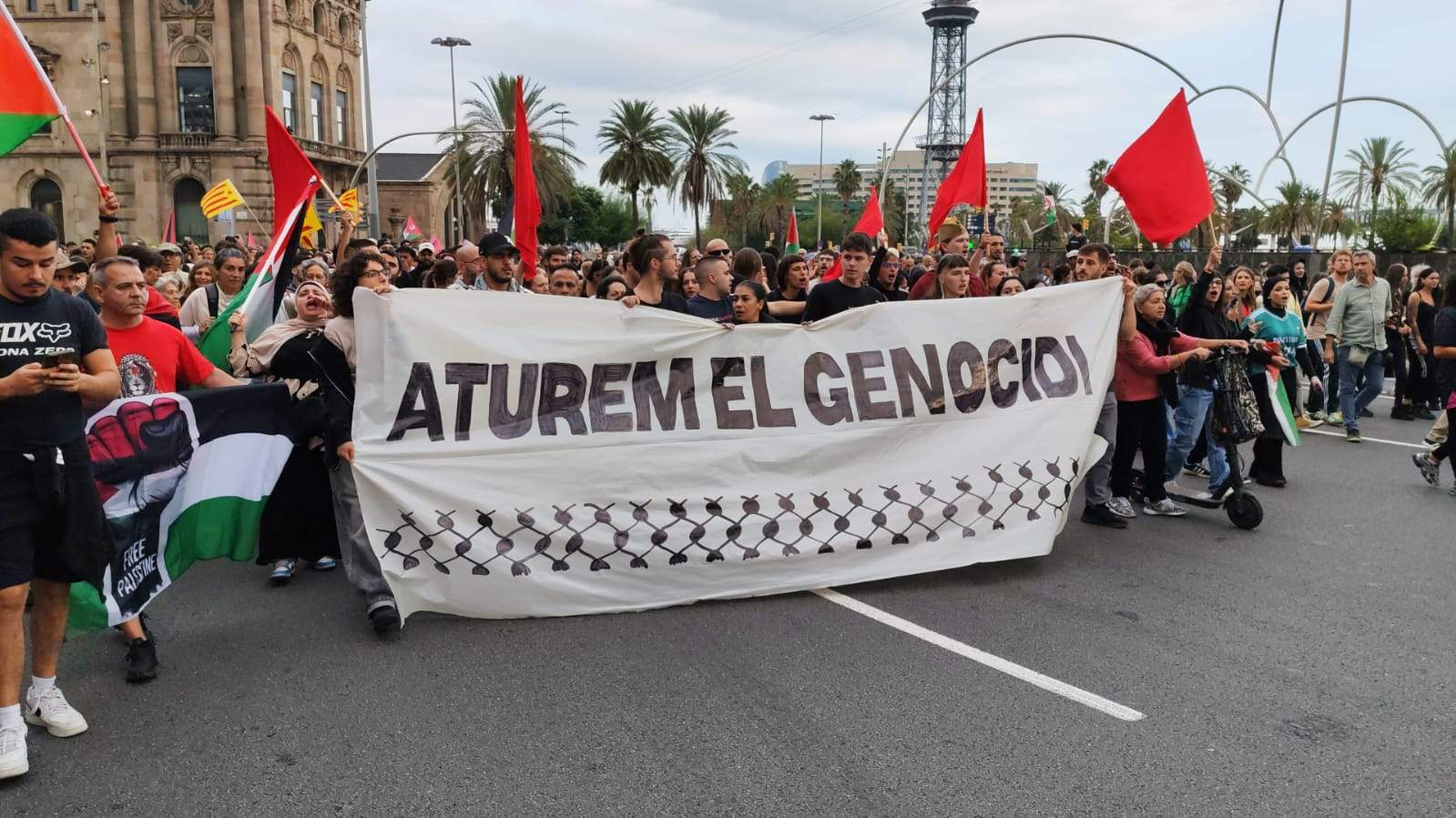 Capçalerà de la manifestació a Barcelona Capçalerà de la manifestació a Barcelona