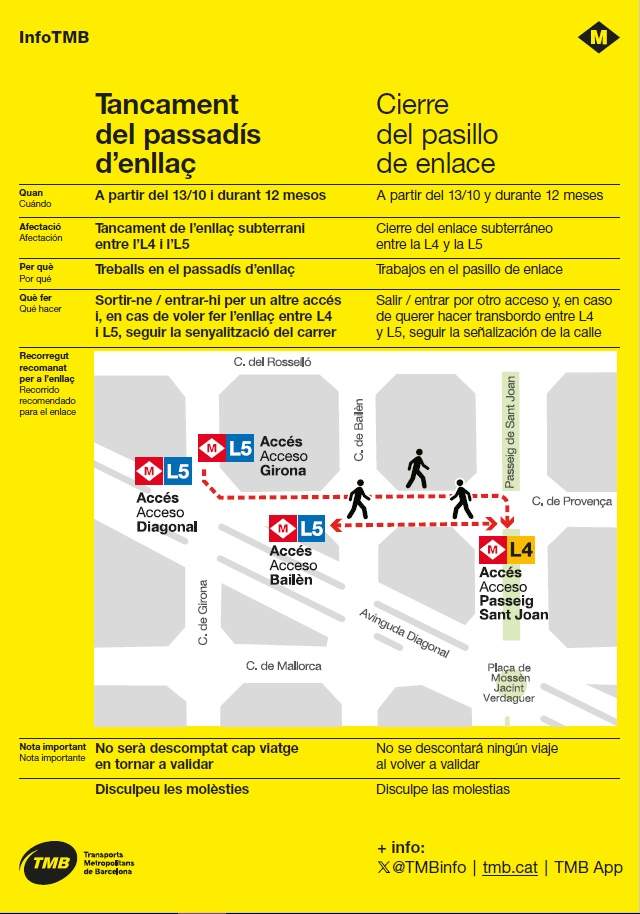 cartell groc intercanviador verdaguer
