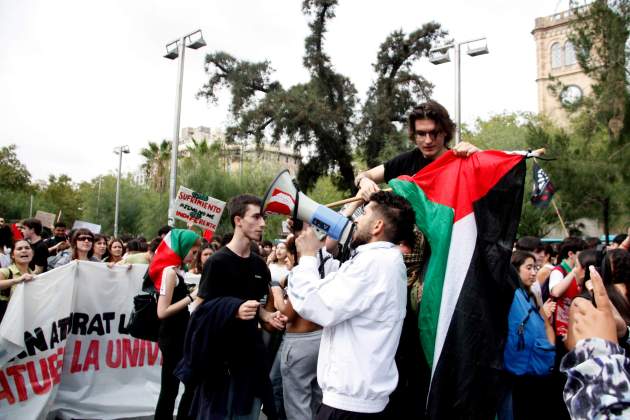 gaza estudiants barcelona manifestació palestina acn