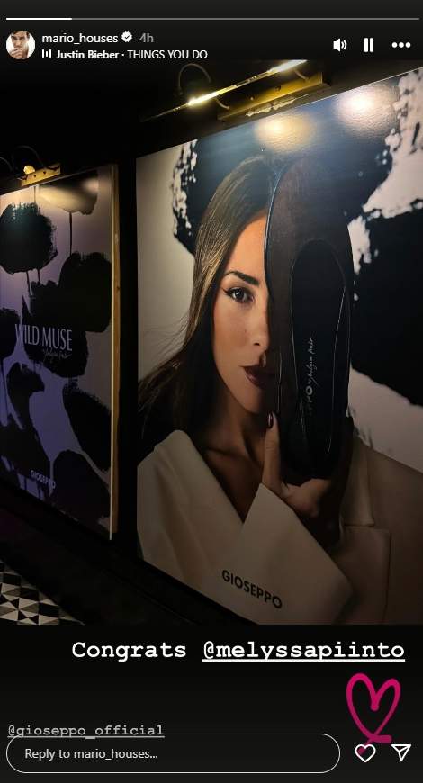 Mario Casas asiste a la presentación de la colección de zapatos de Melyssa Pinto   Instagram
