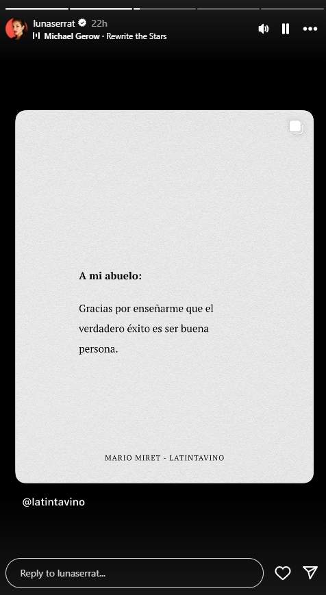 La historia de Luna Serrat / Instagram