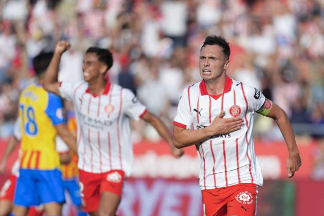 Gol Arnau Martínez Girona València / Foto: EFE Gol Arnau Martínez Girona València / Foto: EFE