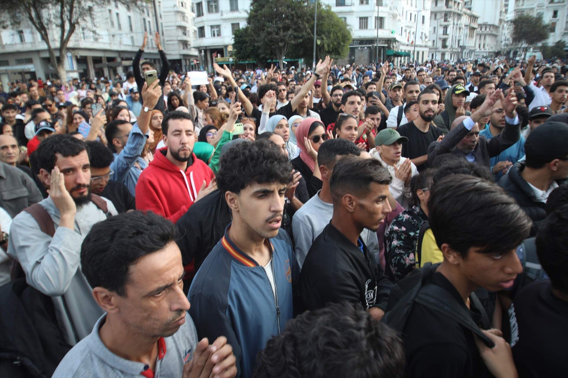 EuropaPress 7000310 rabat oct 2025    people participate in protest demanding for better public