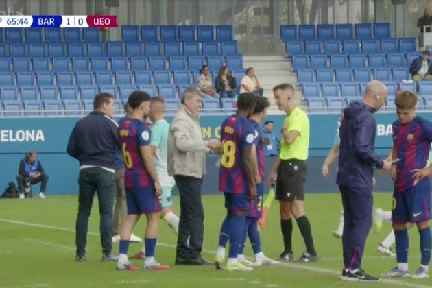 El moment en el qual Pau López entra al terreny de joc