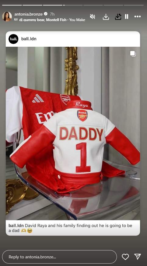 El regalo de Tatiana a David Raya anunciándole que van a ser padres IG2