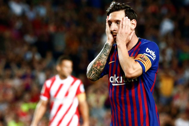 Messi triste Barça Girona EFE