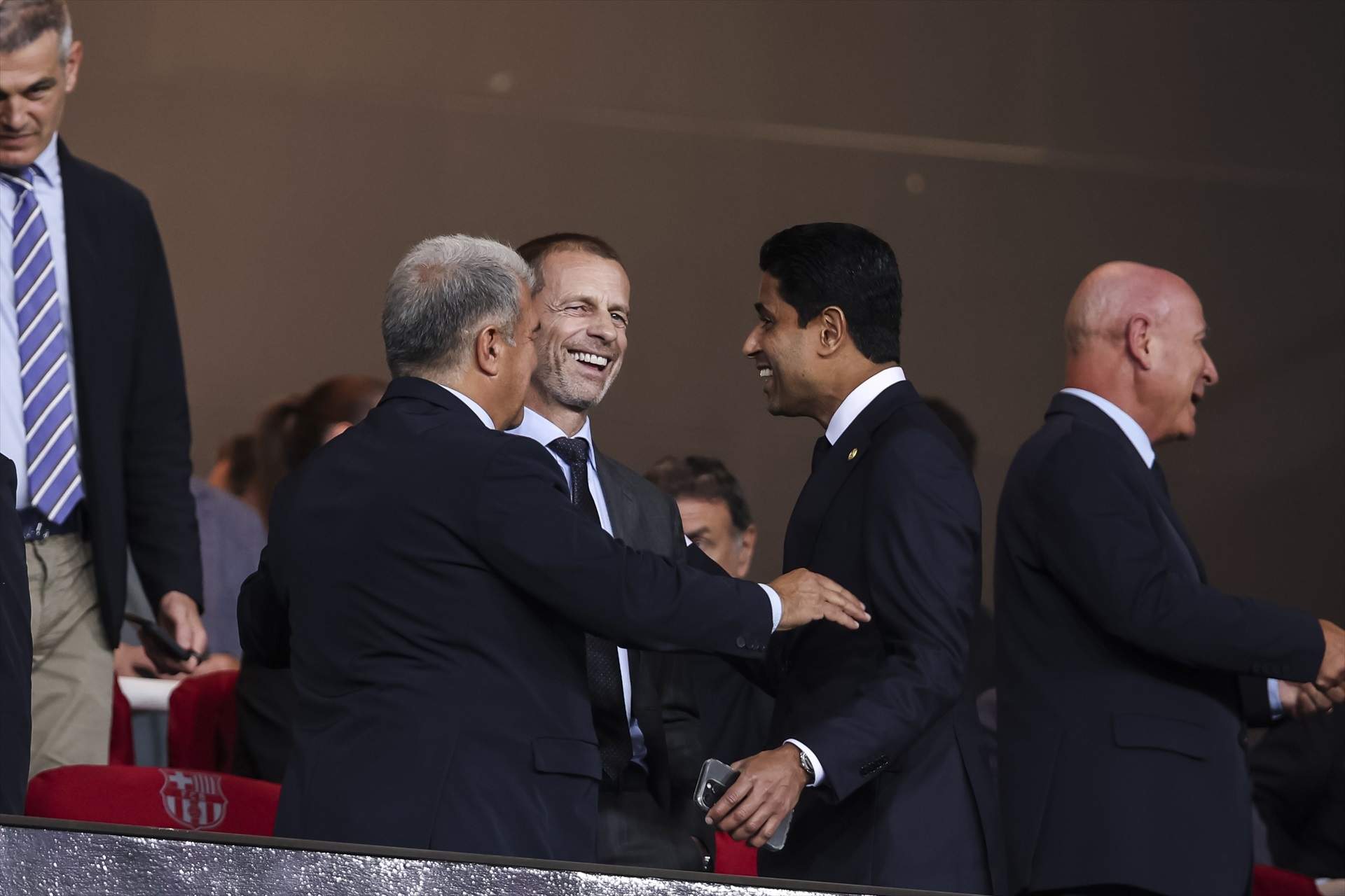 Laporta se acerca a la UEFA: reunión clave en Roma con Al-Khelaïfi y posible paso atrás en la Superliga