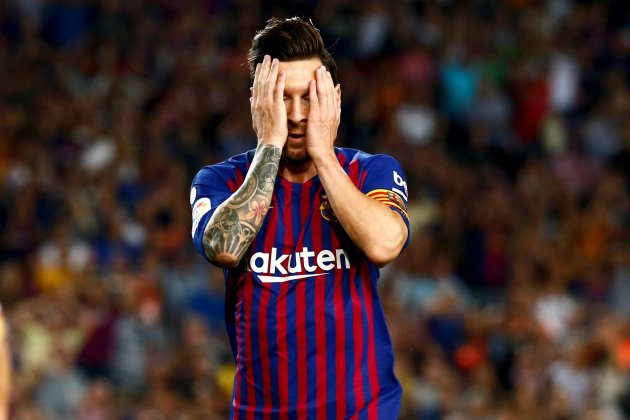 Messi trist Barça Girona EFE