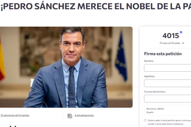 La candidatura de Pedro Sánchez al Nobel de la Pau |Change.org La candidatura de Pedro Sánchez al Nobel de la Pau |Change.org