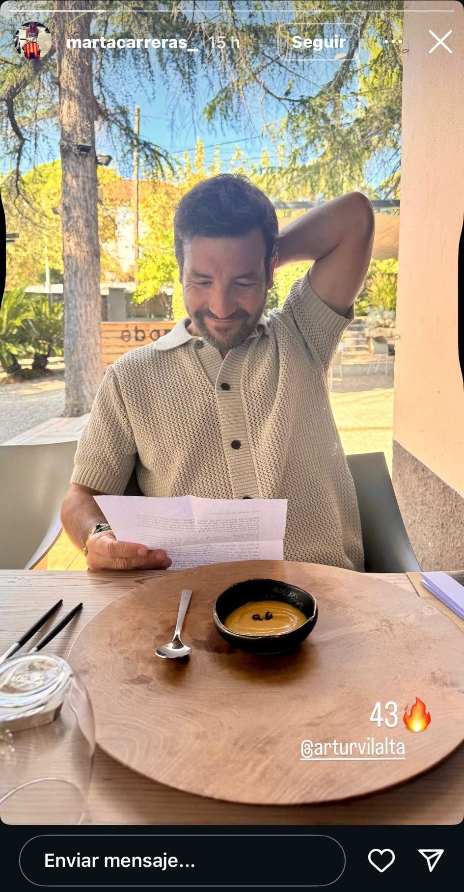La cita de aniversario de Artur Vilalta y Marta Carreras Instagram La cita de aniversario de Artur Vilalta y Marta Carreras Instagram