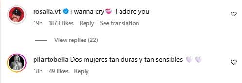 Los comentarios de Rosalía y Pilar Tobella en la foto con Patti Smith   Instagram