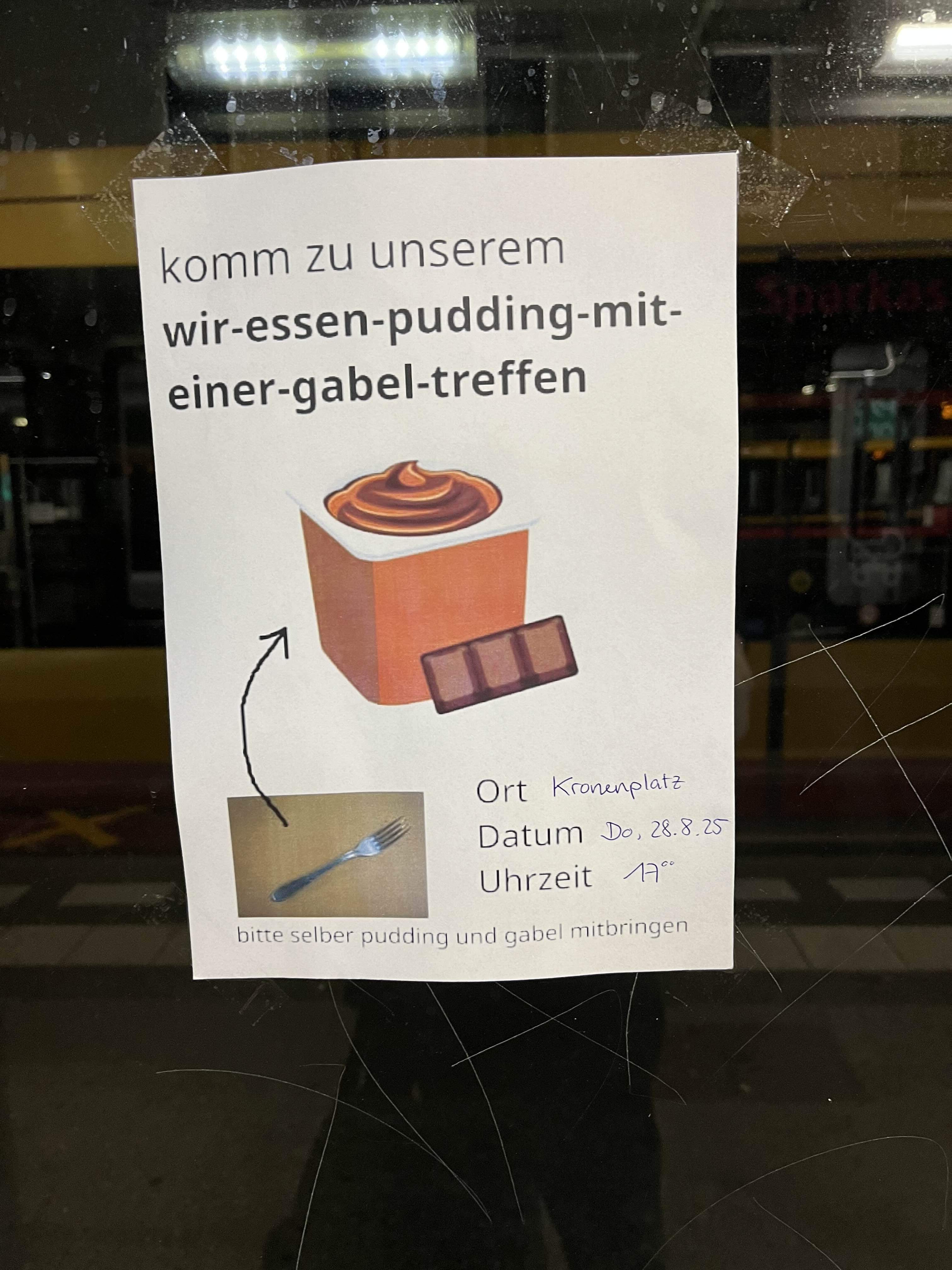 Fulletó del primer 'Pudding mit Gabel' / Reddit Fulletó del primer 'Pudding mit Gabel' / Reddit