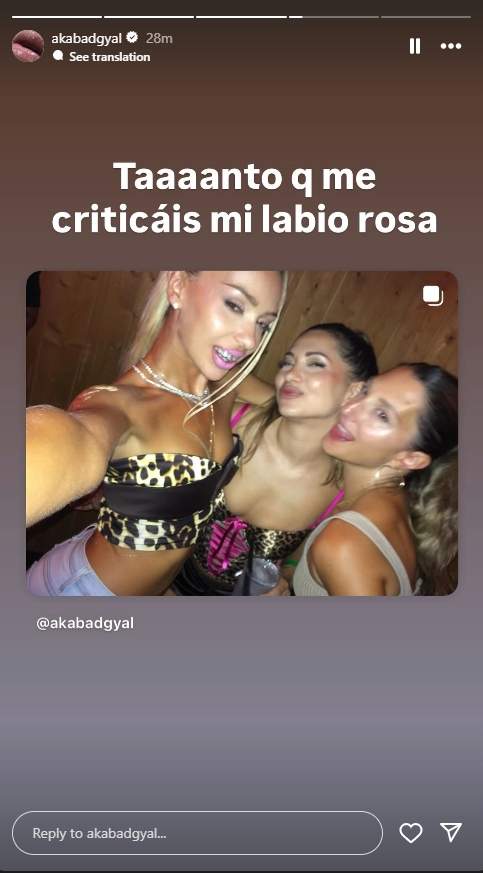 Bad Gyal explota pel que li han dit sobre el seu pintallavis Instagram Bad Gyal explota pel que li han dit sobre el seu pintallavis Instagram