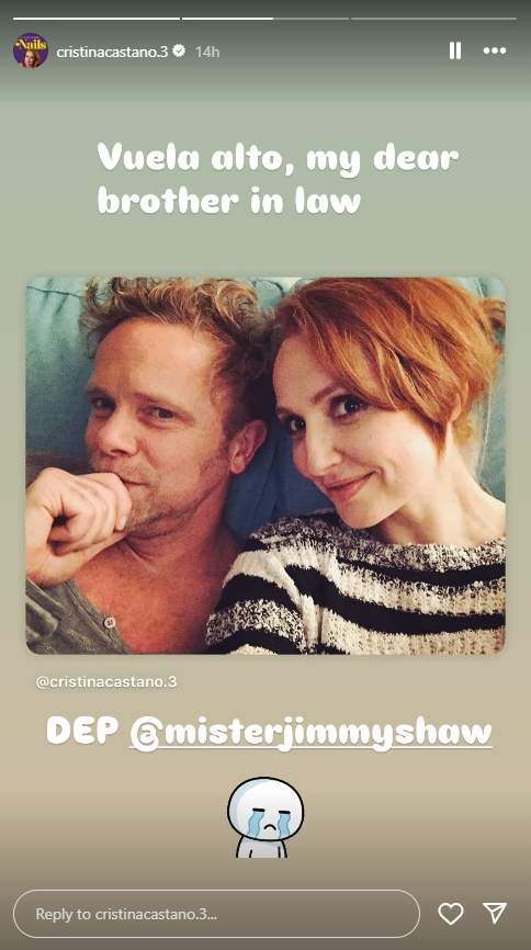 Les paraules de Cristina Castaño a Jimmy Shaw   Instagram