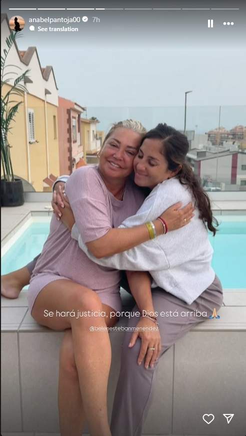 Anabel Pantoja le desea suerte a Belén Esteban Instagram Anabel Pantoja le desea suerte a Belén Esteban Instagram