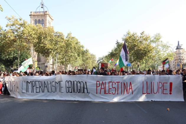 Vaga general per Palestina, Gran Via de Barcelona ACN Huelga general por Palestina, Gran Via de Barcelona ACN