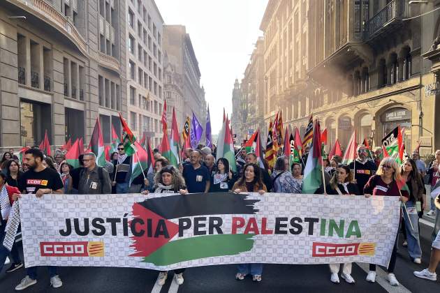 Manifestación en el centro de Barcelona por la huelga general en apoyo a Palestina ACN Manifestación en el centro de Barcelona por la huelga general en apoyo a Palestina ACN
