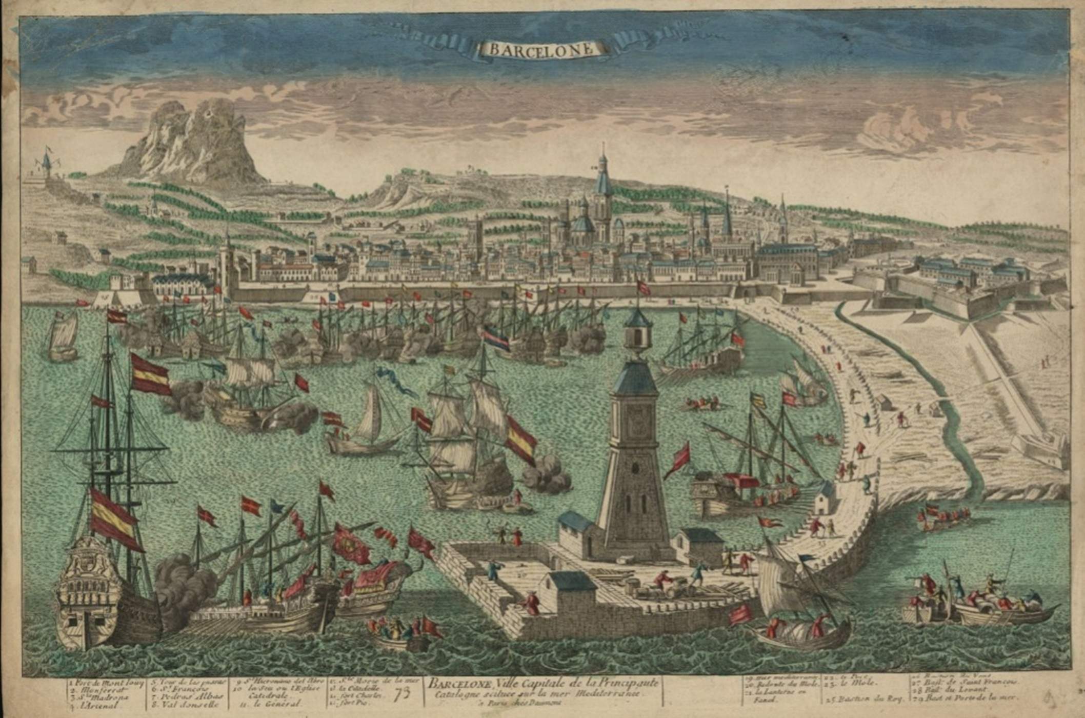 Grabado francés del puerto de Barcelona (1767). Fuente Cartoteca de Catalunya Grabado francés del puerto de Barcelona (1767). Fuente Cartoteca de Catalunya