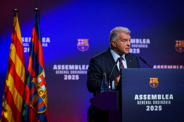 Joan Laporta Asamblea General Ordinaria del Barça 2025 / Foto: FC Barcelona Joan Laporta Asamblea General Ordinaria del Barça 2025 / Foto: FC Barcelona
