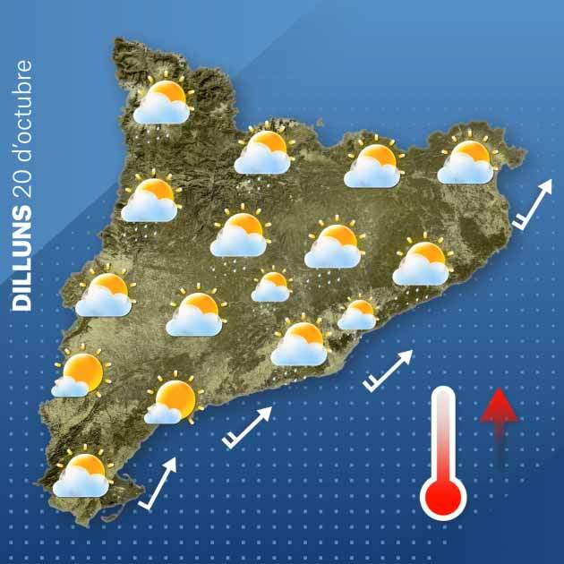 Mapa Dilluns Catalunya 19-10 Mapa Dilluns Catalunya 19-10