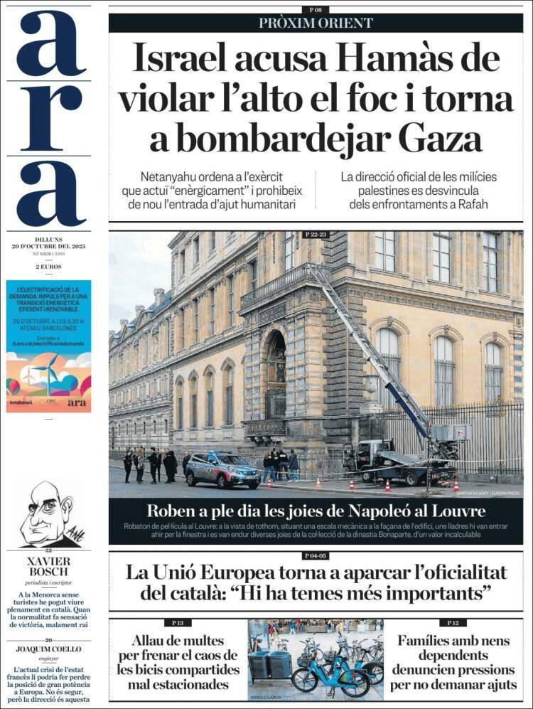 Ara, 20 octubre 2025 Ara, 20 octubre 2025