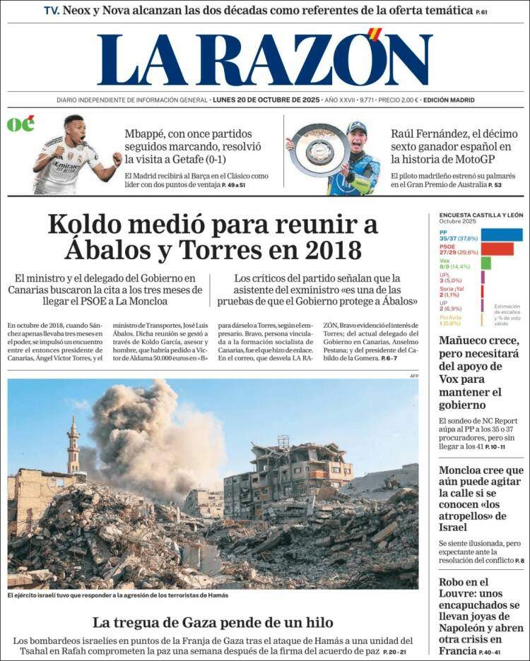 La Razon, 20 octubre 2025 La Razon, 20 octubre 2025