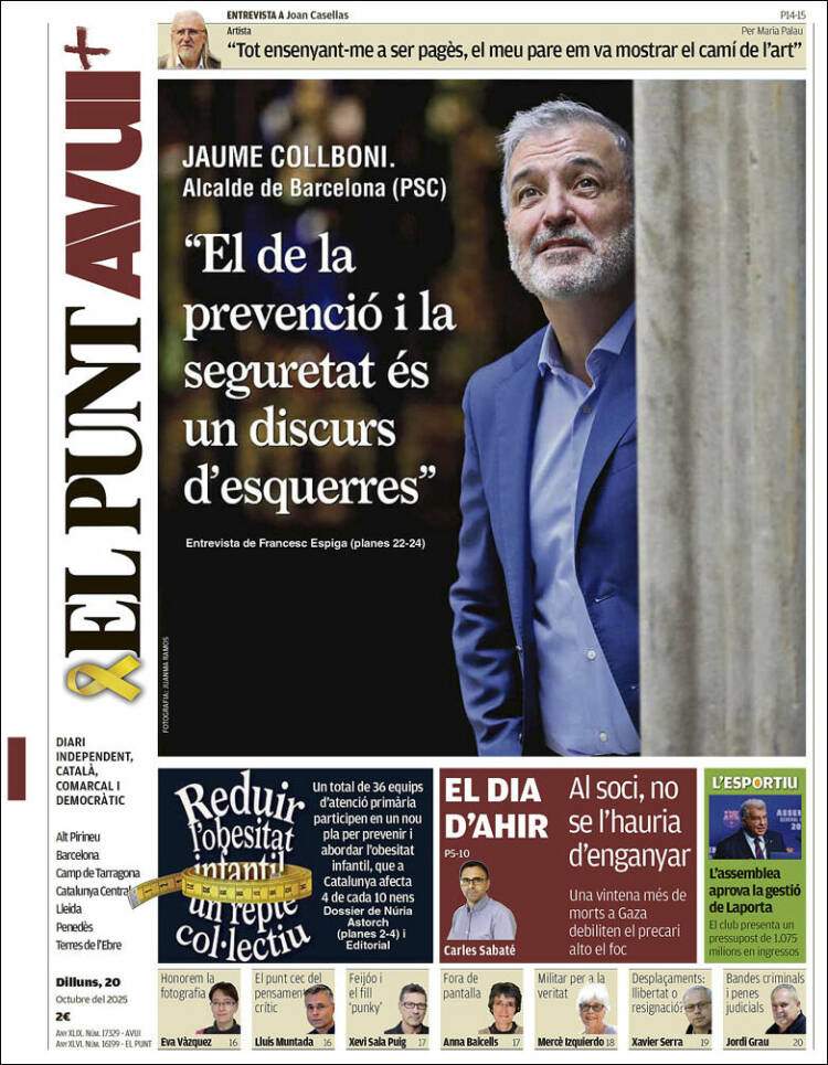 El Punt Avui, 20 octubre 2025 El Punt Avui, 20 octubre 2025