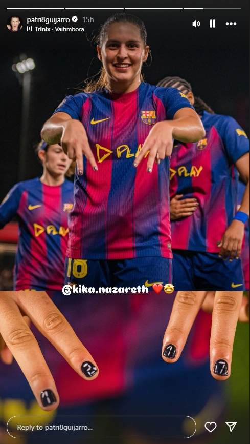 La dedicatoria de Kika Nazareth a Patri Guijarro y Ewa Pajor / Instagram La dedicatoria de Kika Nazareth a Patri Guijarro y Ewa Pajor / Instagram