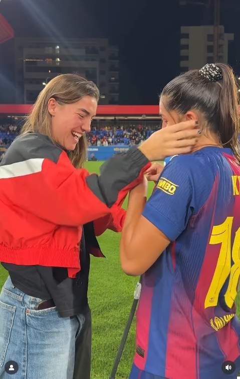 Patri Guijarro amb Kika Nazareth després de la victòria Instagram Patri Guijarro con Kika Nazareth después de la victoria Instagram