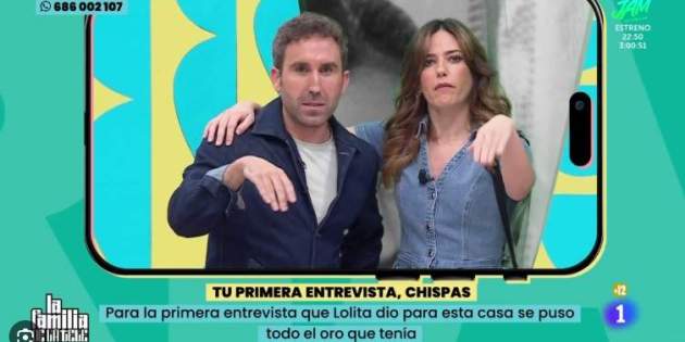 Núria Marín, con Aitor Albizua en 'La familia de la tele' TVE Núria Marín, con Aitor Albizua en 'La familia de la tele' TVE