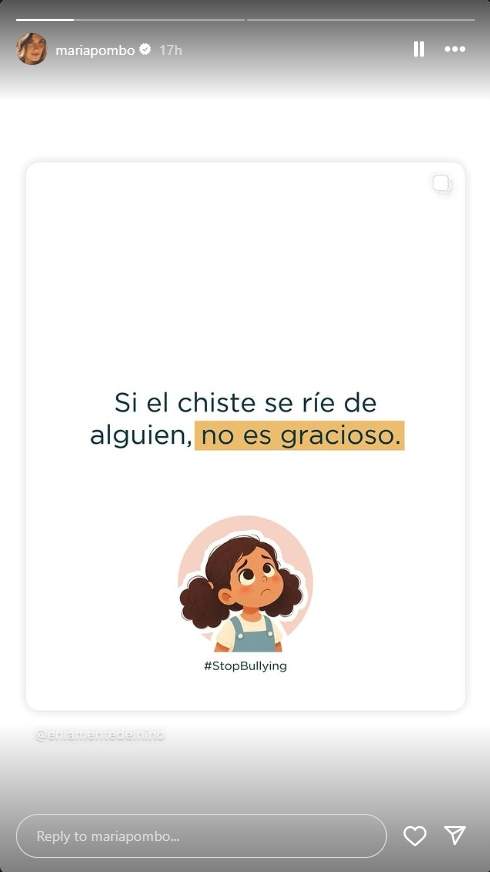 Storie de María Pombo Instagra Storie de María Pombo Instagra