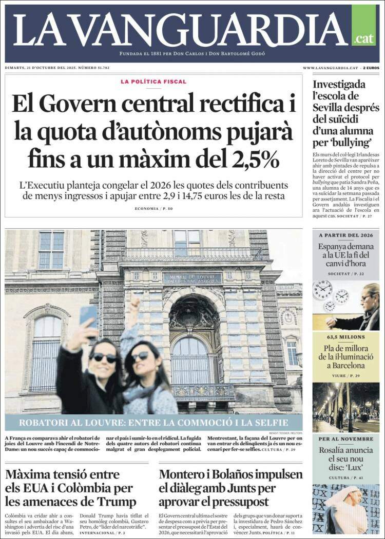 La Vanguardia, 21 octubre La Vanguardia, 21 octubre