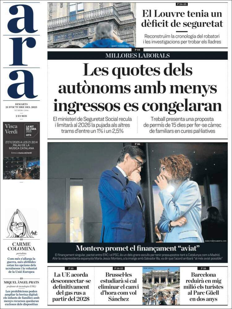 Ara, 21 octubre Ara, 21 octubre