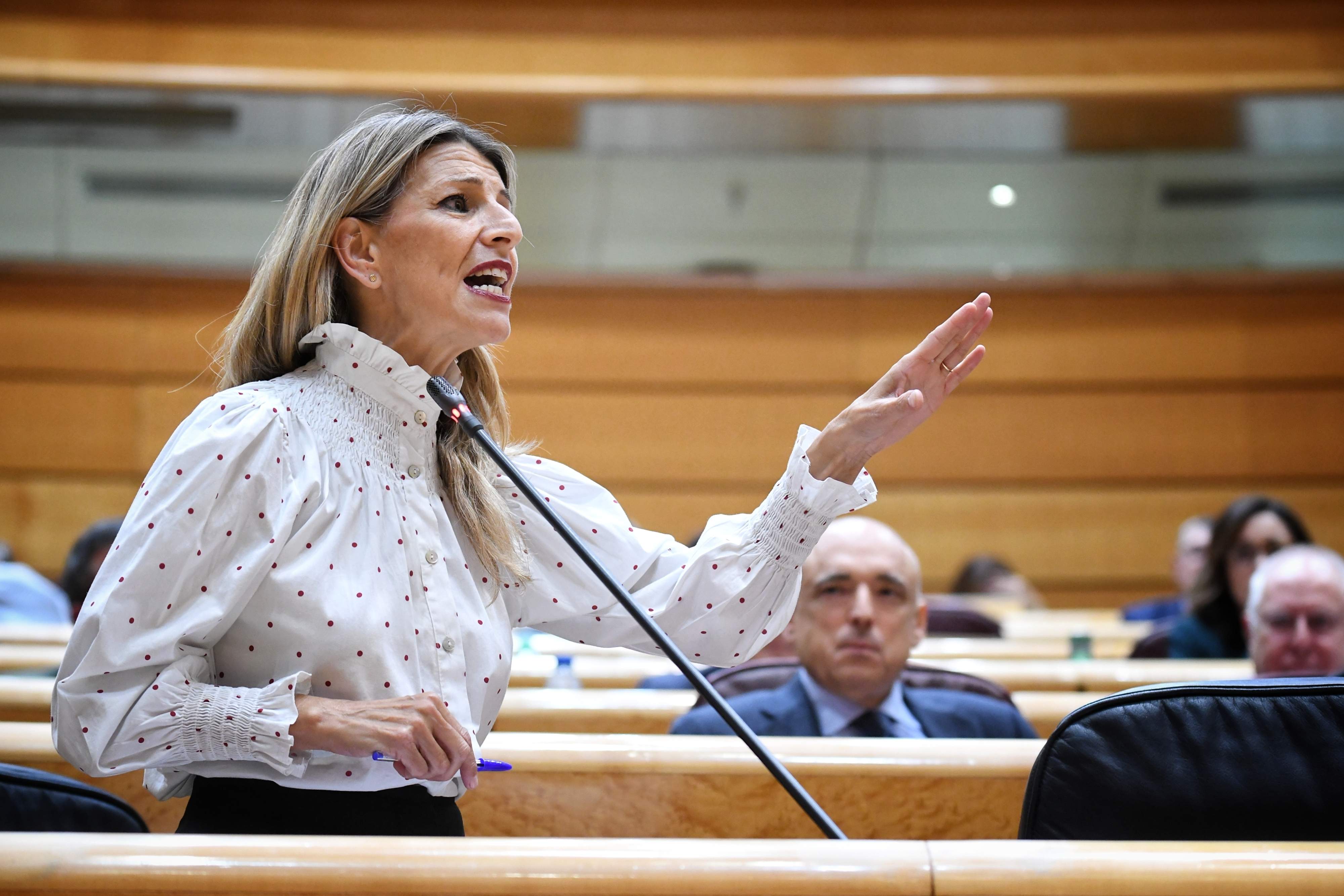 Yolanda Díaz pateix un lapsus: “Queda govern de corrupció per a una estona”