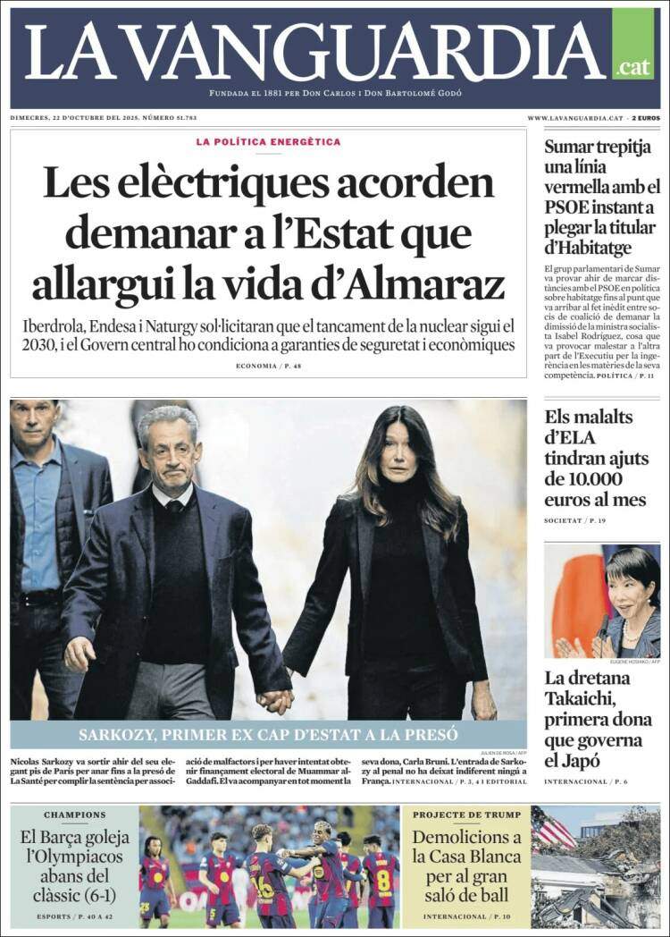 La Vanguardia, 22 octubre La Vanguardia, 22 octubre