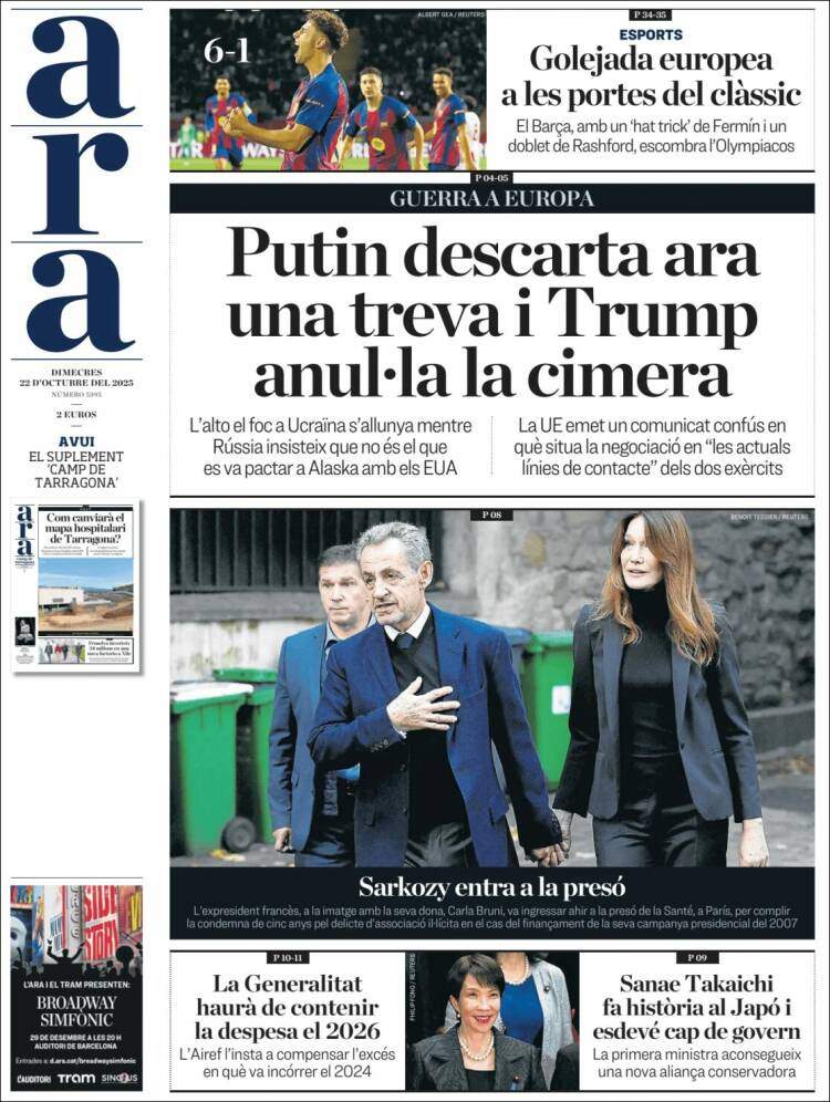 Ara, 22 octubre Ara, 22 octubre