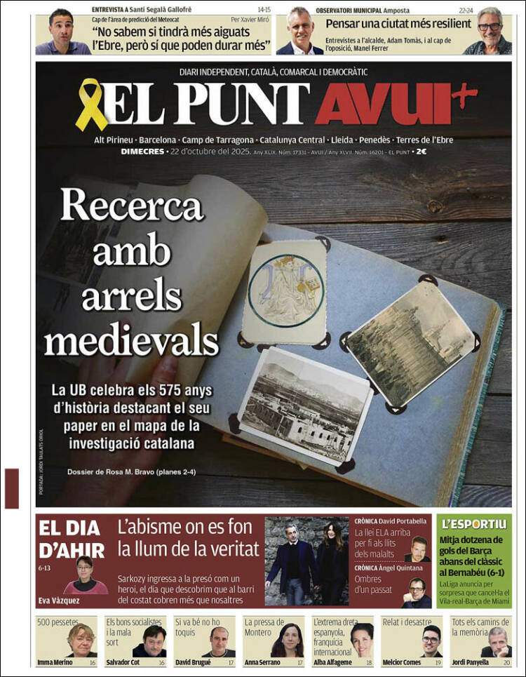 El Punt Avui, 22 octubre El Punt Avui, 22 octubre