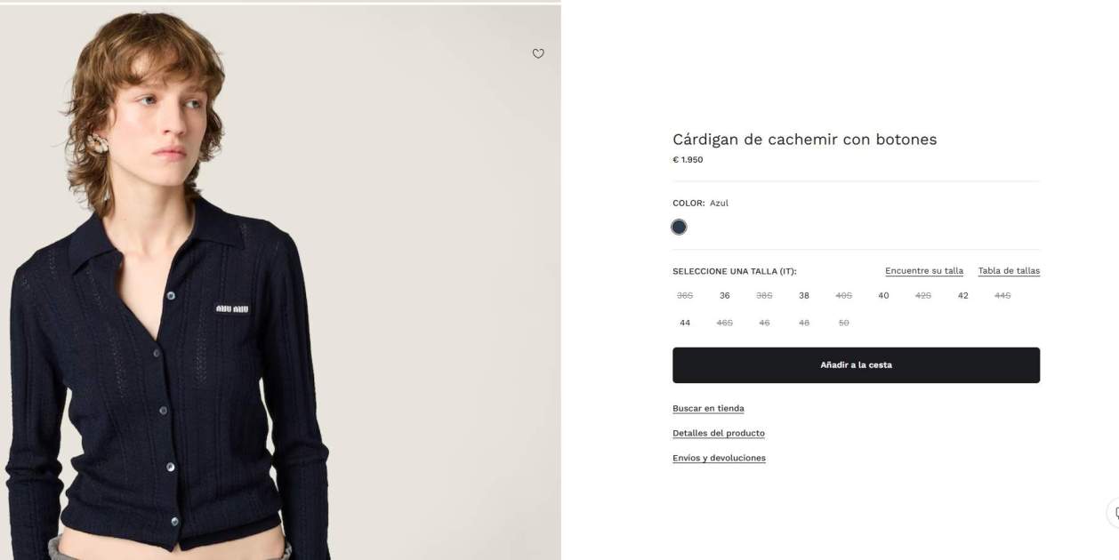 Cárdigan Miu Miu Sira Martínez Cárdigan Miu Miu Sira Martínez