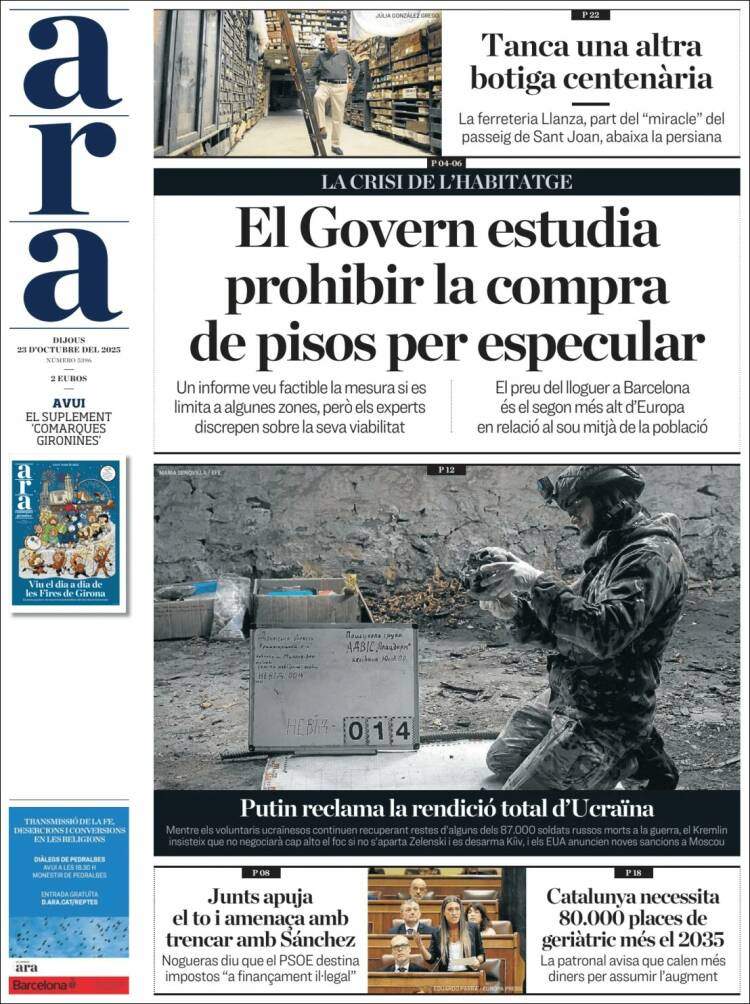 Ara, 23 octubre 2025 Ara, 23 octubre 2025