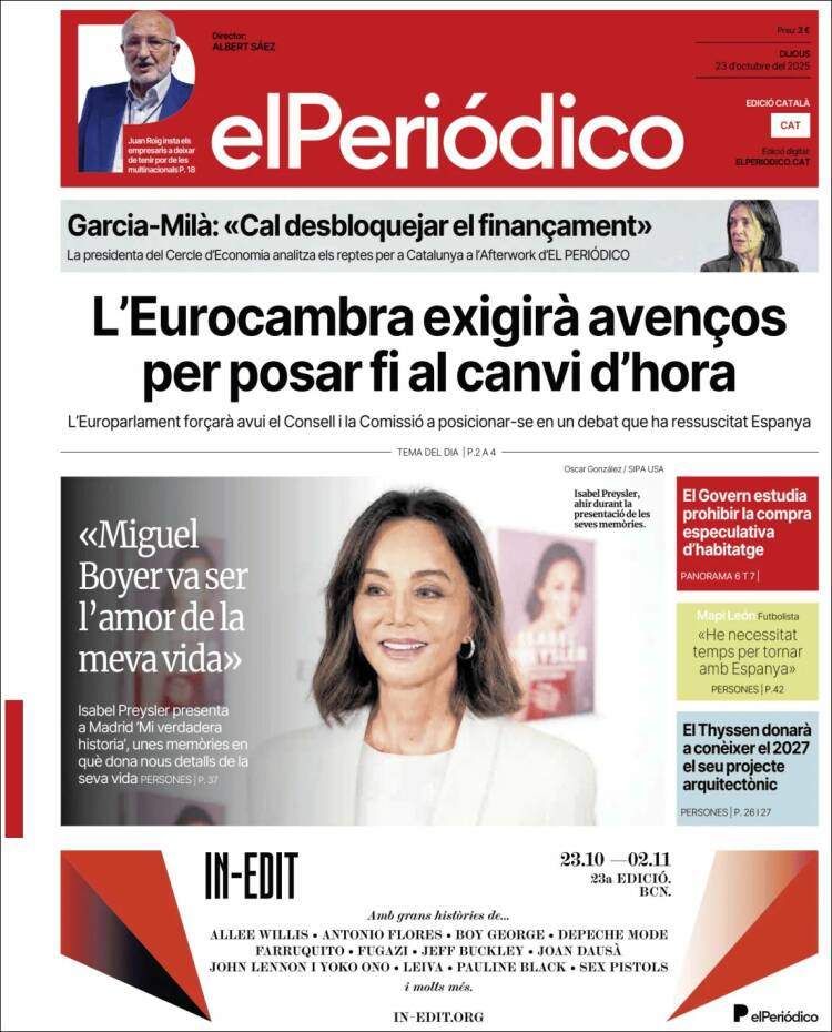 El Periodico, 23 octubre 2025 El Periodico, 23 octubre 2025