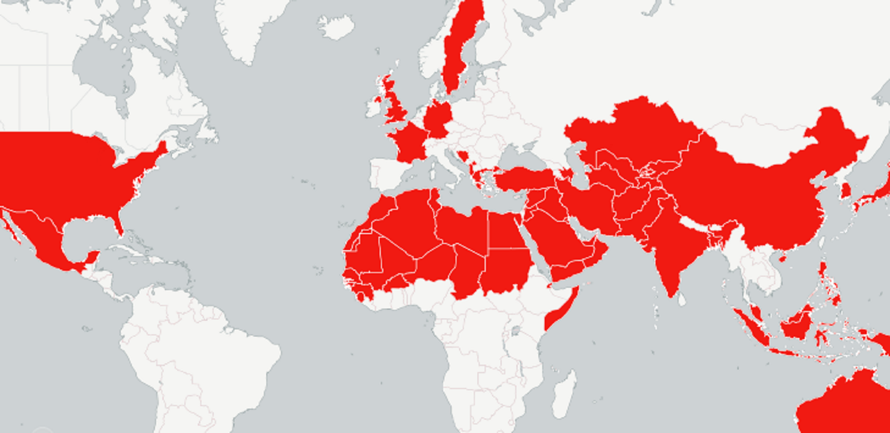 Mapa dels països que Trump ha ofès
